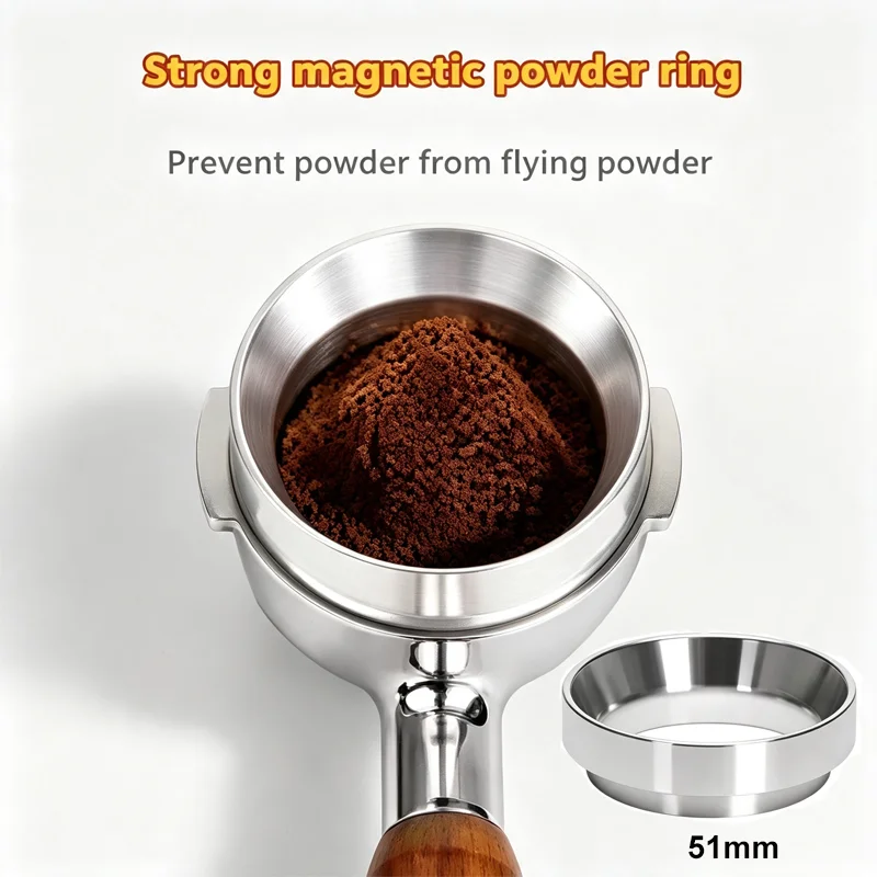 51mm Coffee Handle Cloth Powder Dosing Ring Coffee Catcher Ring Anti-fly Powder Ring Grinder Catcher Ring Coffee Tools