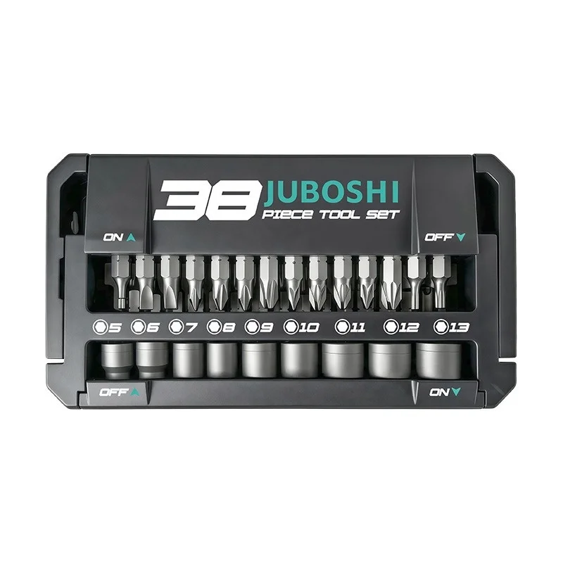 JUSTINLAU 38-in-1 Premium Ratchet Socket Wrench Set Multi-Function External Hex Quick Wrench for Auto Repair Hand Tools