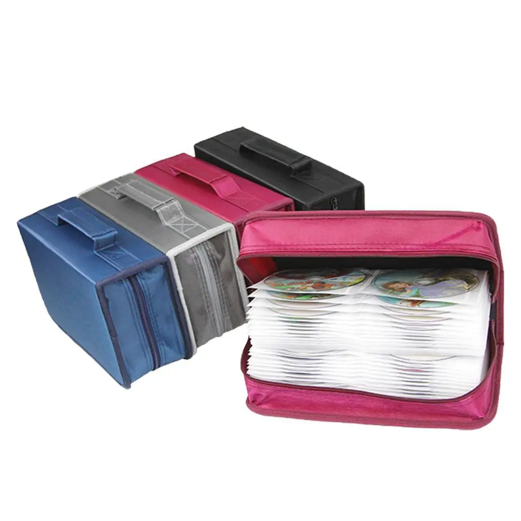 CD DVD Case Holder Organizer Game Disc Wallet Holder DVD Storage Bag Black