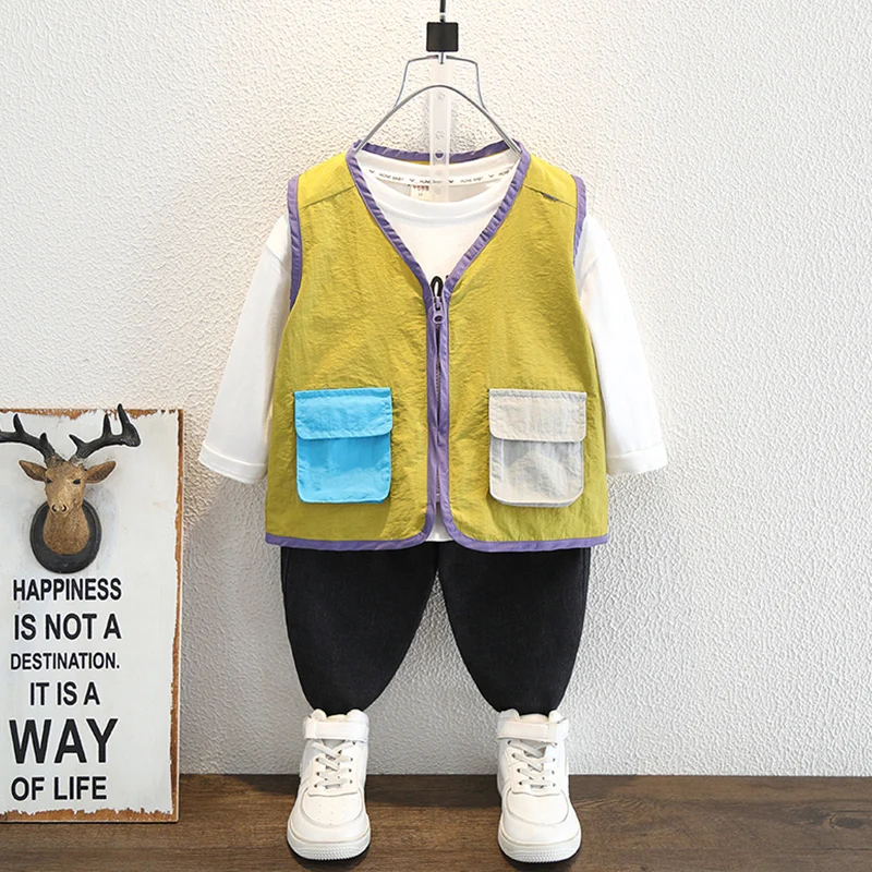 

Мужская демисезонная хлопковая жилетка-куртка для подростков, модная, из искусственного хлопка и возобновляемых волокон