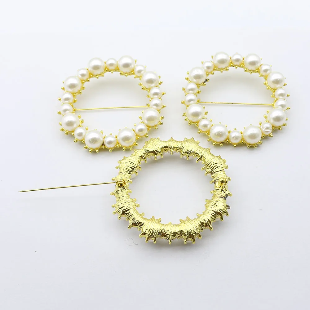 Exquisite 1 gold alloy pearl pin, DIY belt coat can fix clothing size artifact function