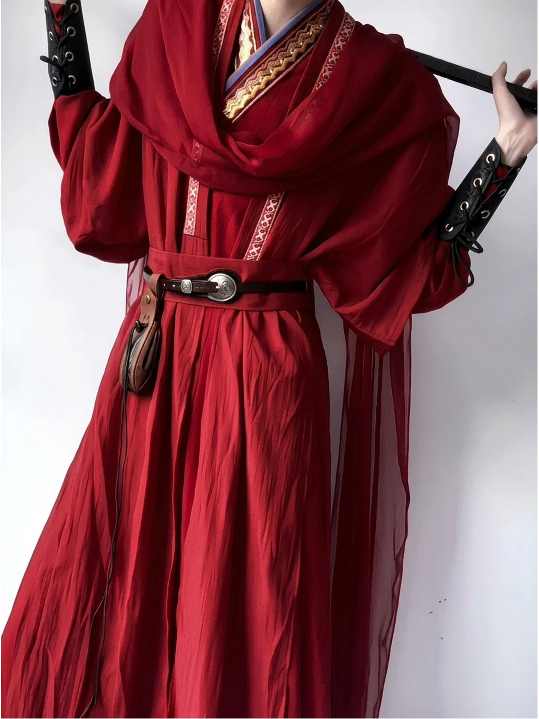 Red Universal Martial Arts Costume for Men And Women Suitable for Cosplay And Traditional Chinese Style Exhibitions