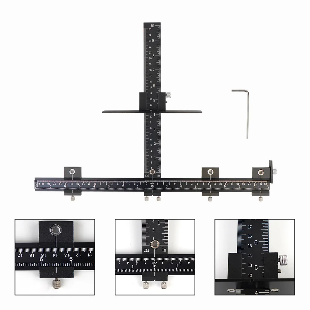 Деревообрабатывающий локатор для сверления отверстий, алюминиевый локатор для сверления отверстий, линейка для шкафов, дверей, ящиков, ручек,