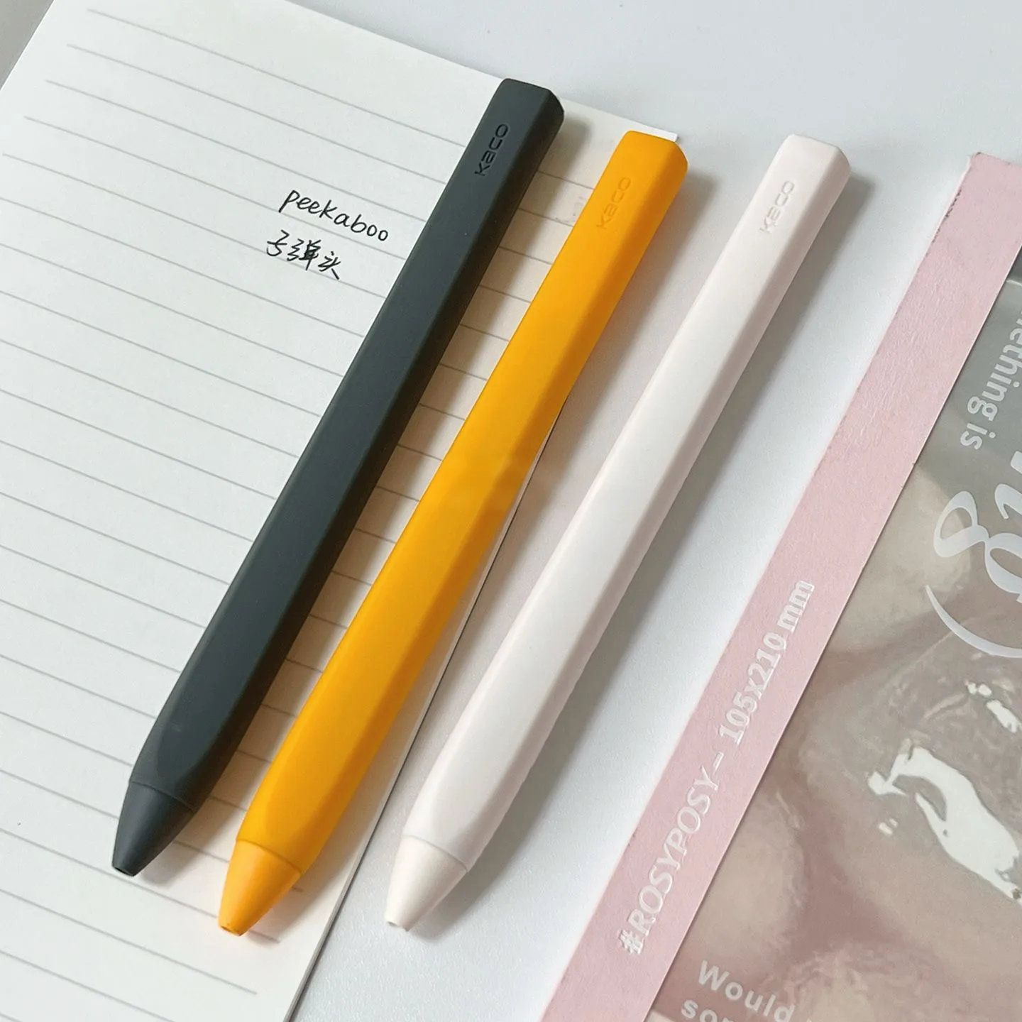 

KACO TWIST Large Capacity Gel Pen,0.5mm Quick Drying,Anti-fall Durable Silicone Material Stationery Pen Efficiency Writing Tools