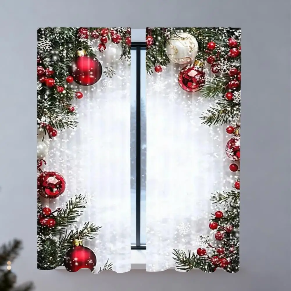 عيد الميلاد الصغيرة الضوء الأحمر الكرتون الطباعة الرقمية الستائر الشتاء الثلوج شجرة عيد الميلاد الطفل صورة التصوير خلفية استوديو الصور #4