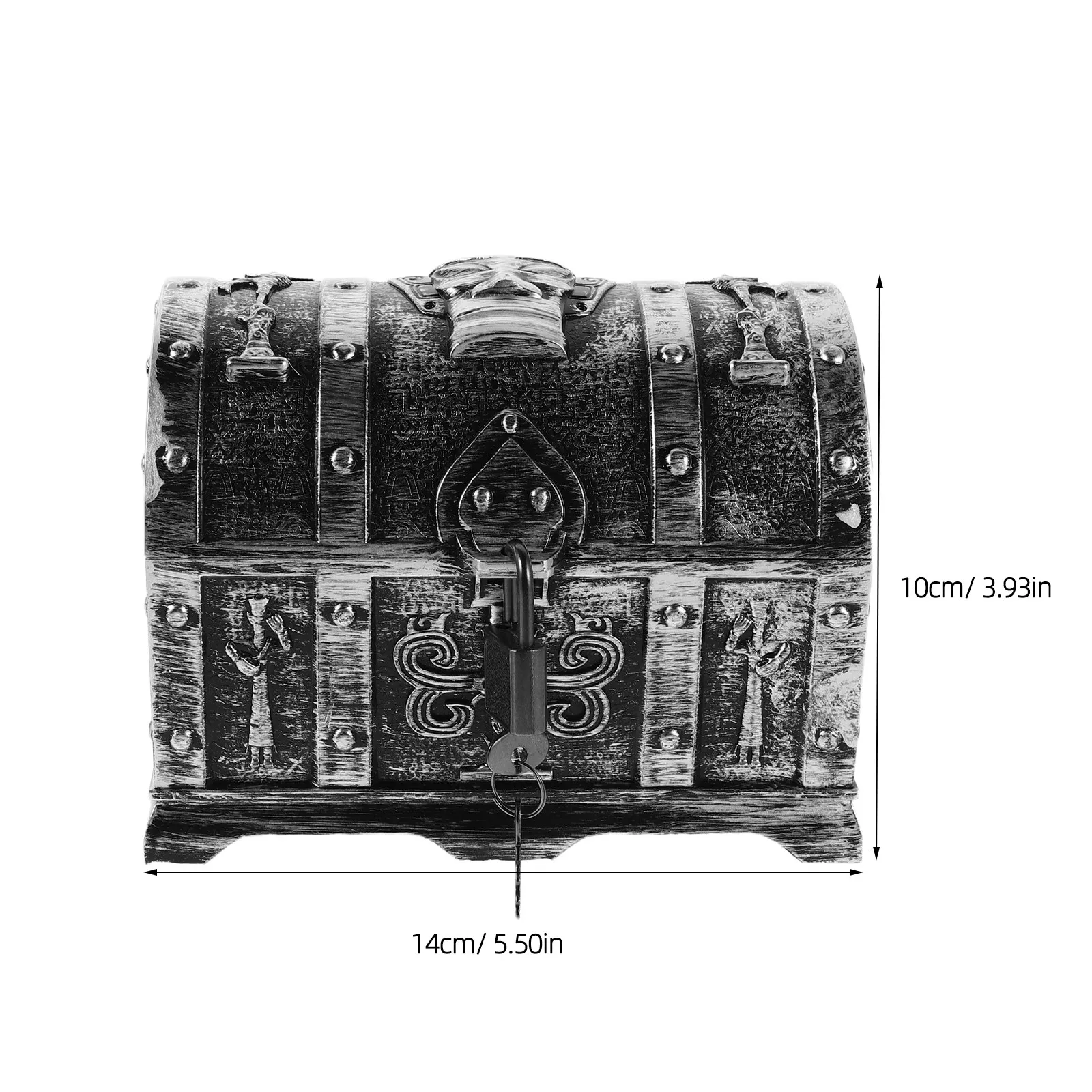 Wooden Box Display Case Jewelry Storage Organizer Halloween Christmas New Year Decorative Lock Box Decorative Box Storage