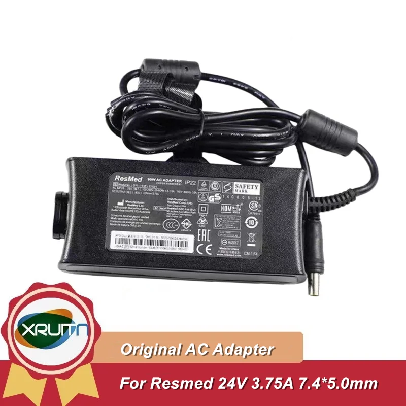 

New For ResMed 90W AC Adapter MODEL 370001 Power Supply Charger 24V 3.75A S90 S10 AirSense 10 AirCurve