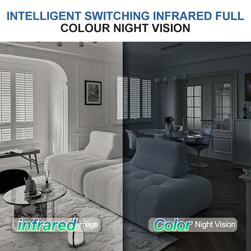 Outdoor Solar Surveillance Camera Low Power Consumption Waterproof PIR Detection HD Full Color Night Vision with Voice Intercom