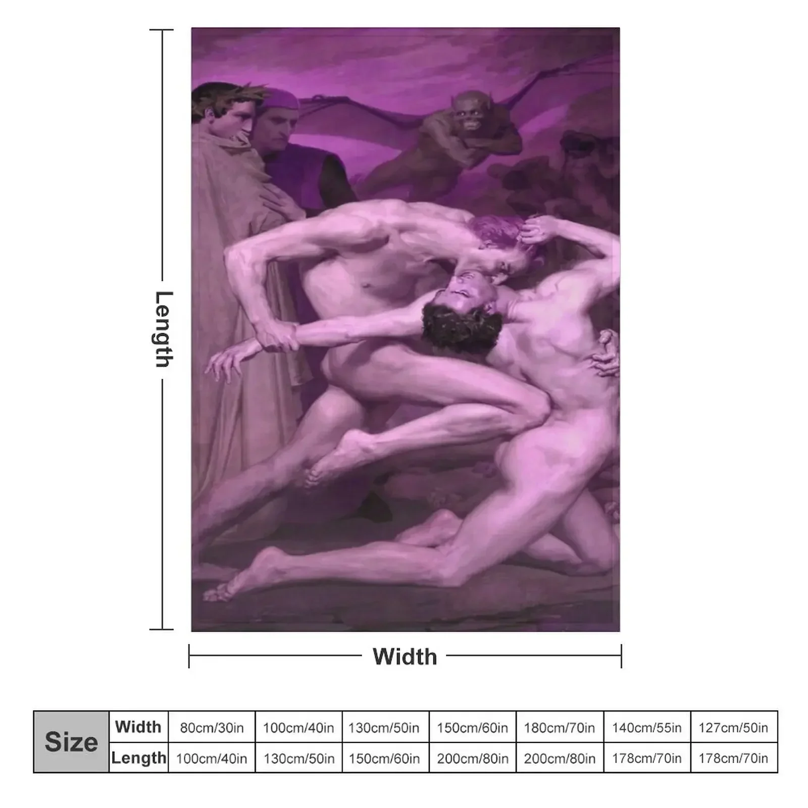 William-Adolphe Bouguereau - Dante and Virgil (Dante et Virgile) (1850),No.1, Throw Blanket Luxury Thicken Luxury Brand Blankets