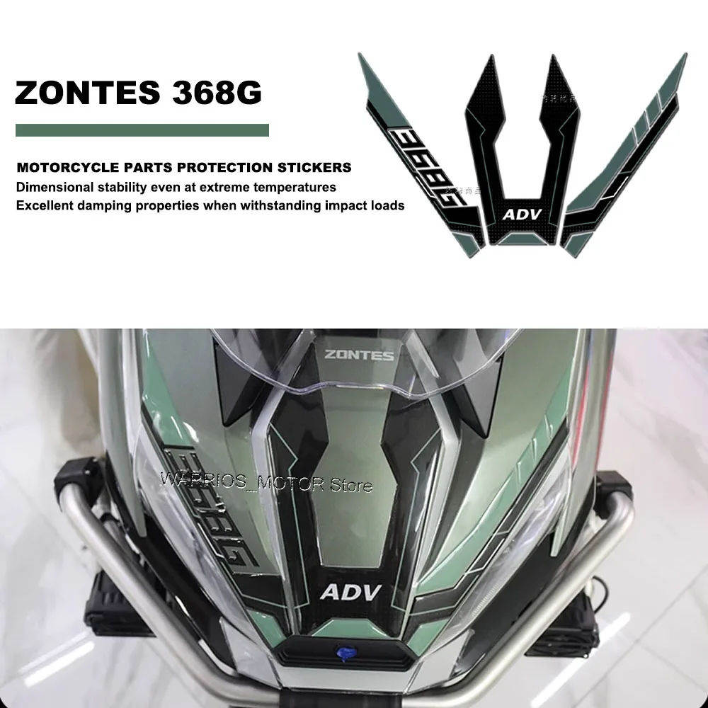 

For ZONTES 368G 368K 368E 368D 368M 2025 Motorcycle Front Mouth Protection Sticker 3D Epoxy Resin Protective Sticker
