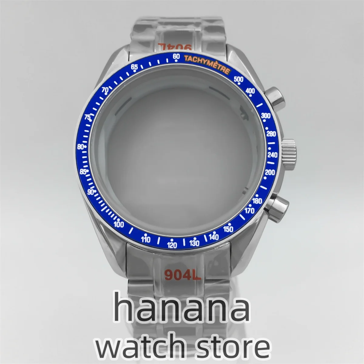 Мужские часы 40 мм, металлический корпус, подходит для механизма VK63, аксессуары для часов, детали для часов, подходит для ремешка 20 мм, коробка для часов