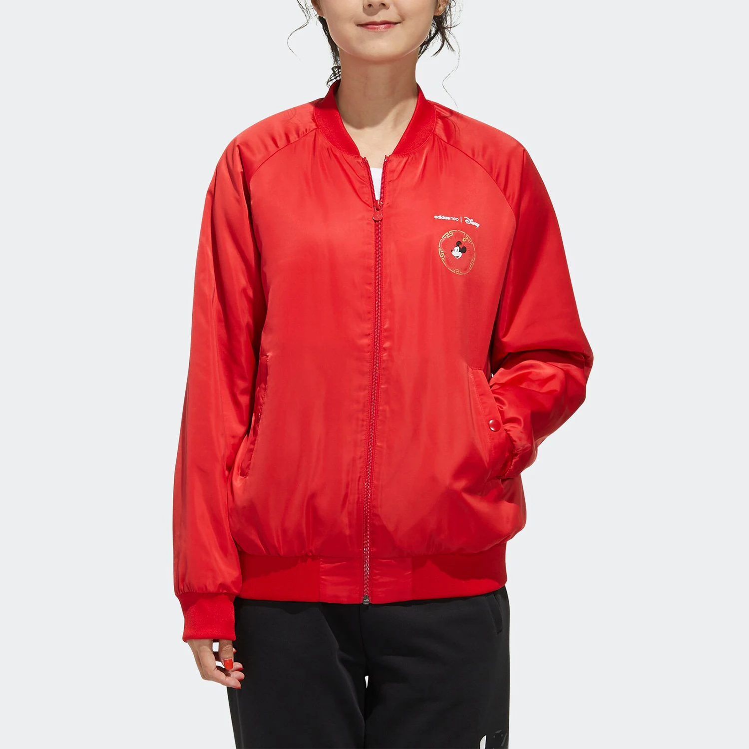 adidas-authentic-new-women's-fashion-wear-resistant-sports-stand-up-collar-cotton-jacket-ge7765