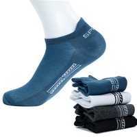 5 Pairs High Quality Men Ankle Socks Breathable Cotton Sports Socks Mesh Casual Athletic Summer Thin Cut Short Sokken Plus Size