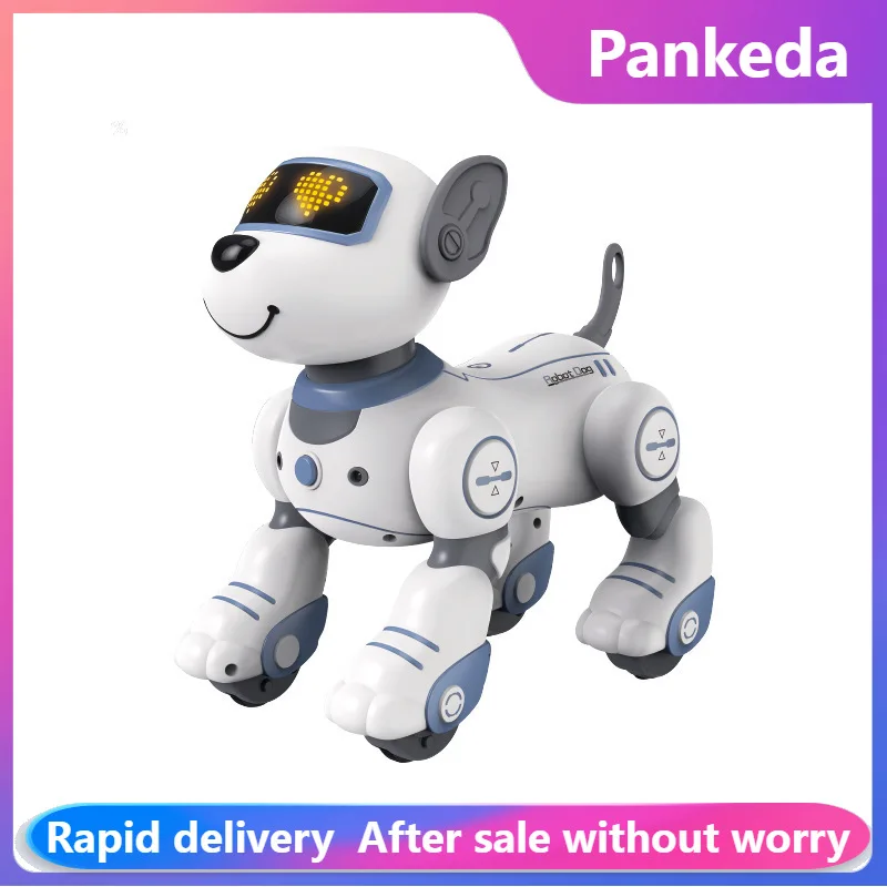 Funny RC Robot Electronic Dog Stunt Dog Voice Command Programmable Touch-sense Music Song Robot Dog for Children's Toys Robot