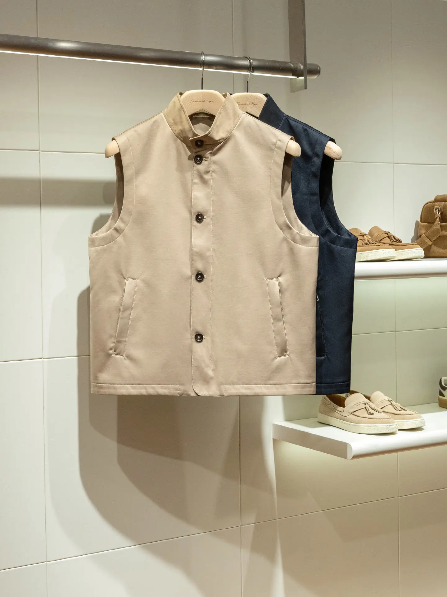 ZZ wool three-proof fabric inside and outside vest vest