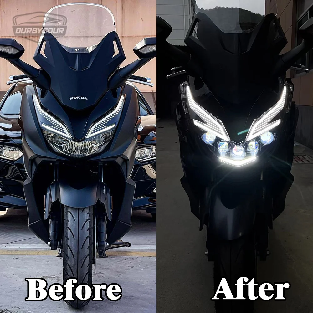 For Honda FORZA 350 Headlight 2018-2022 FORZA 300 LED Light Bulbs Motorcycle Headlight Front Headlamp Assembly