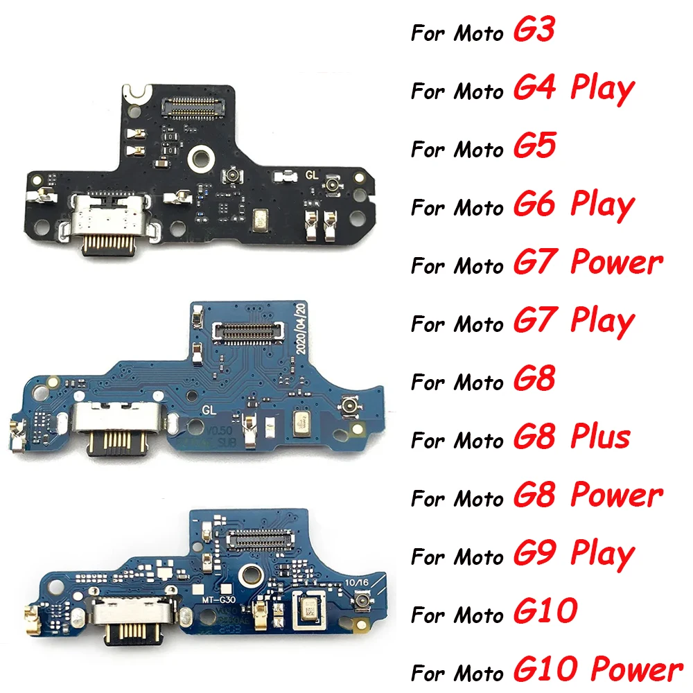 

USB Sub Mic Board Dock Charger Connector Charging Port Flex Cable For Moto G6 Play G7 G8 G9 Play G8 G9 Plus G7 G8 Power Lite G5