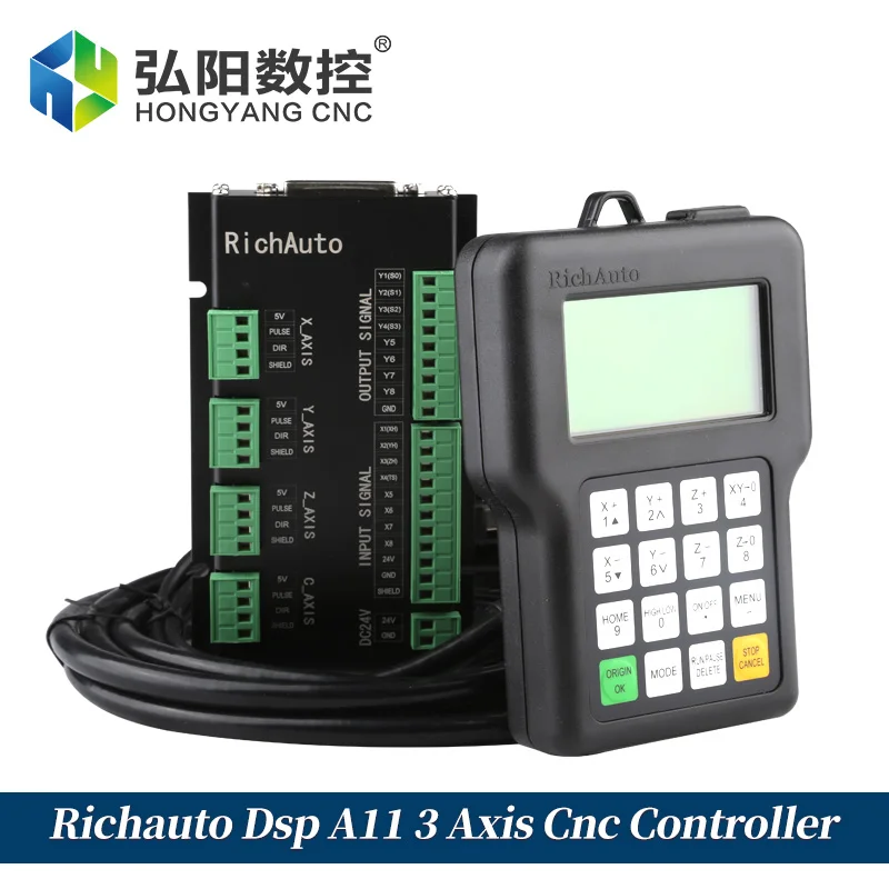 HYCNC Dsp A11 Richauto 3 axis Cnc Router Remote Controller A11e A11s A11c Cnc Engraving Cutting Controller