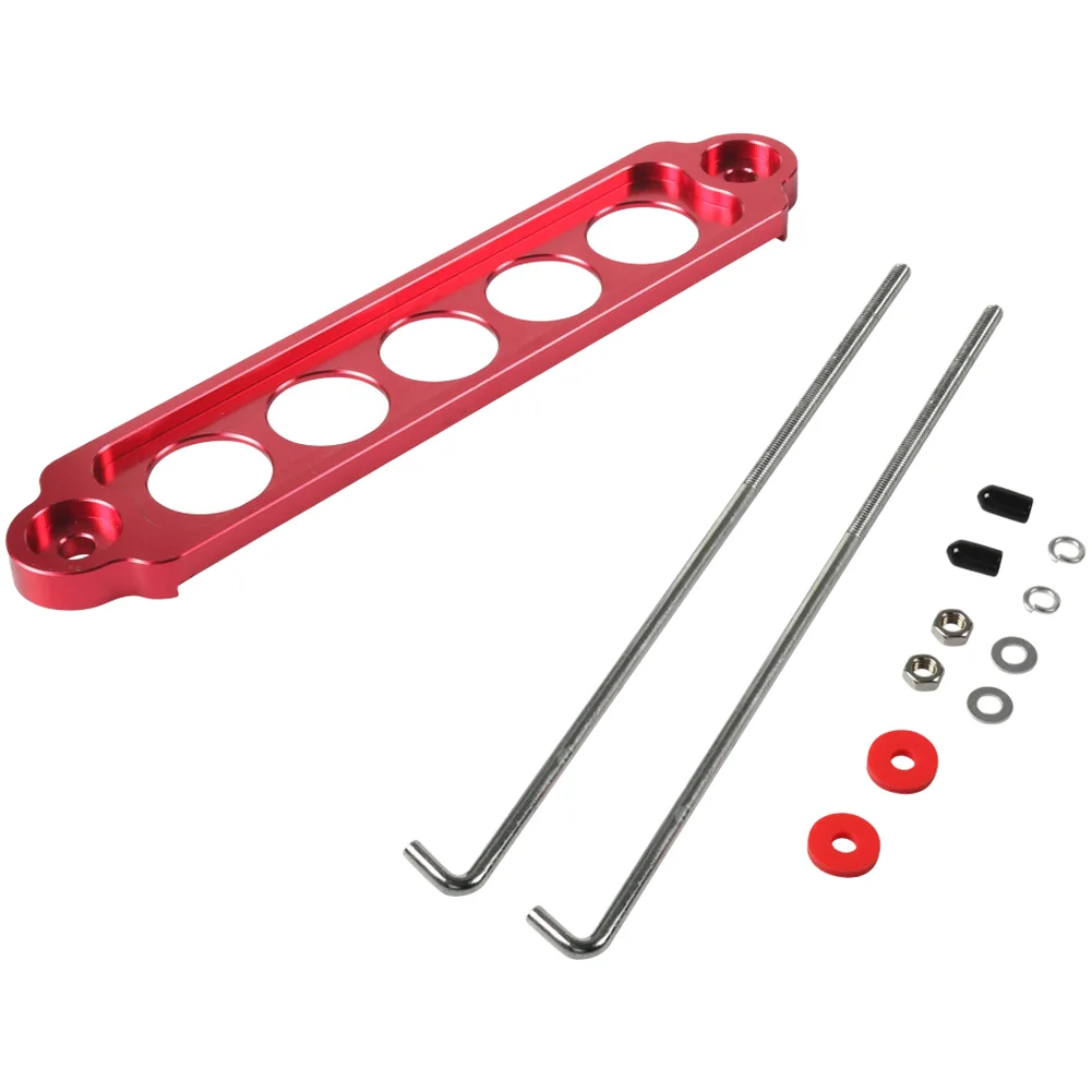 Automotive Battery Bracket 24.4*9.8cm Aluminum Alloy Bracket Compact Battery Support Lightweight Construction For Cars