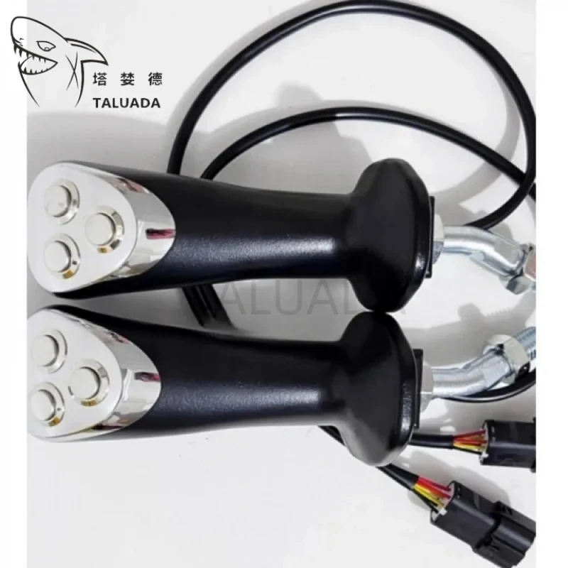 Three-button Electronic Control Joystick Handle Glue Electromagnetic Suction Cup Wood Clamp Hydraulic Shear Grabber Excavator