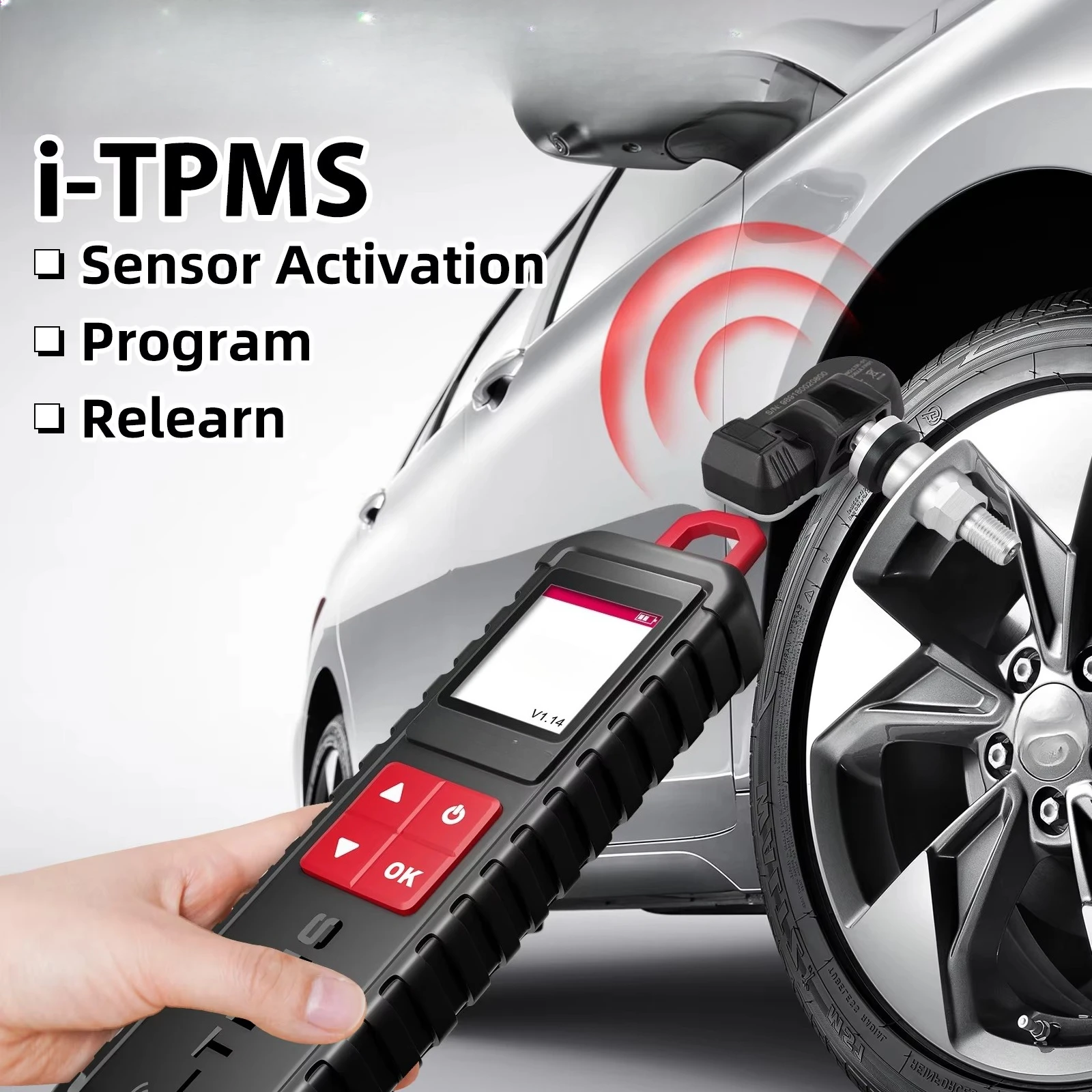 ITPMS Tire Pressure Detector Work With X431 Device/All 315/433MHz Sensors Upgraded Version of TSGUN