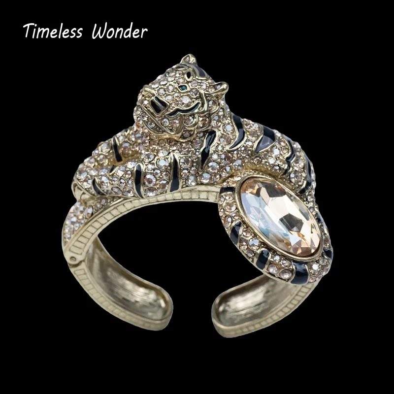 

Вневременный чудо-необычный кристалл циркона с тигром, весенний открытый браслет, женский дизайнерский ювелирный браслет, роскошный редкий подарок, модный винтажный 5151