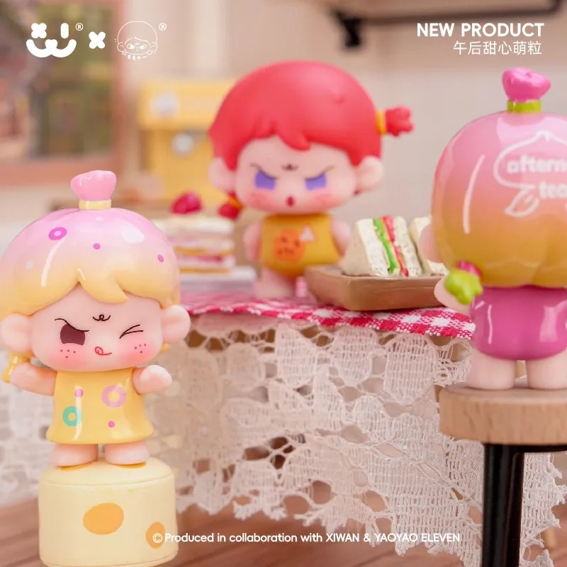 AMLLS Yaoyao Eleven Xiao E Tea Time Series Мини-сумка с фасолью Симпатичная фигурка Модель Настольный декор Коллекционная кукла для подарка ребенку