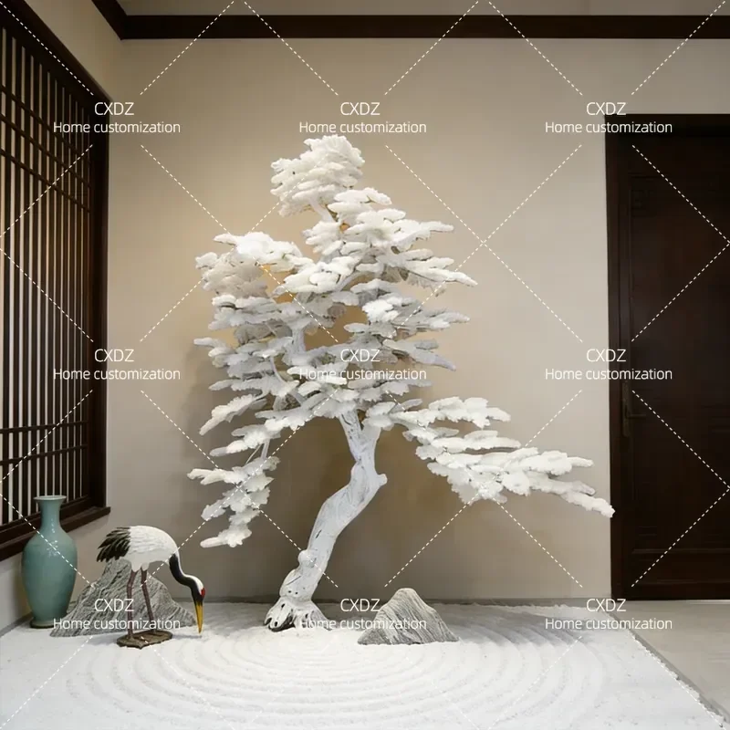 Large Artificial Pine Tree Indoor Decoration Fake Cedar Plant Simulation Landscape Ornament for Home Office Living Room Decor