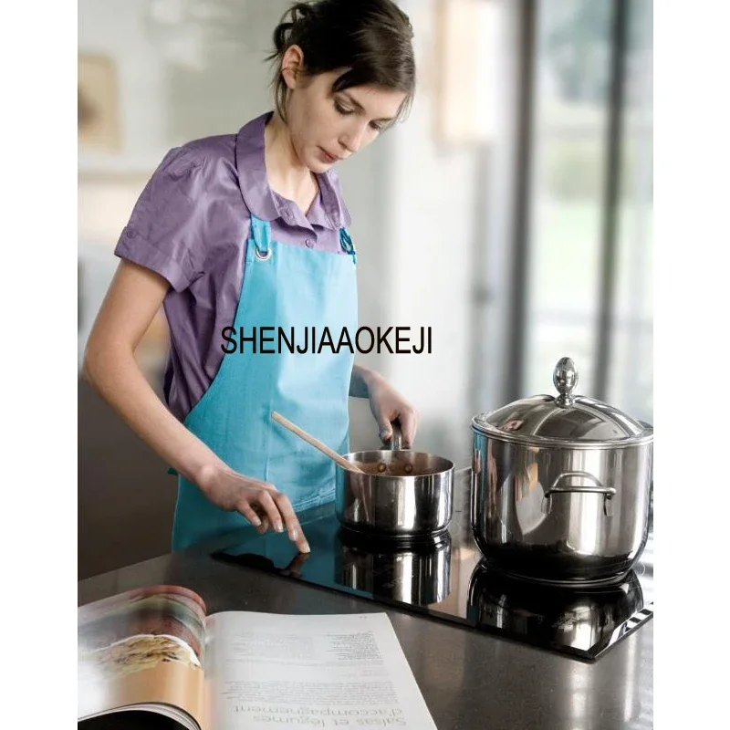 طباخ التعريفي التجاري جزءا لا يتجزأ من أربعة فرن التدفئة الكهرومغناطيسية سطح الطاولة التحكم في درجة الحرارة طباخ التعريفي 220 فولت