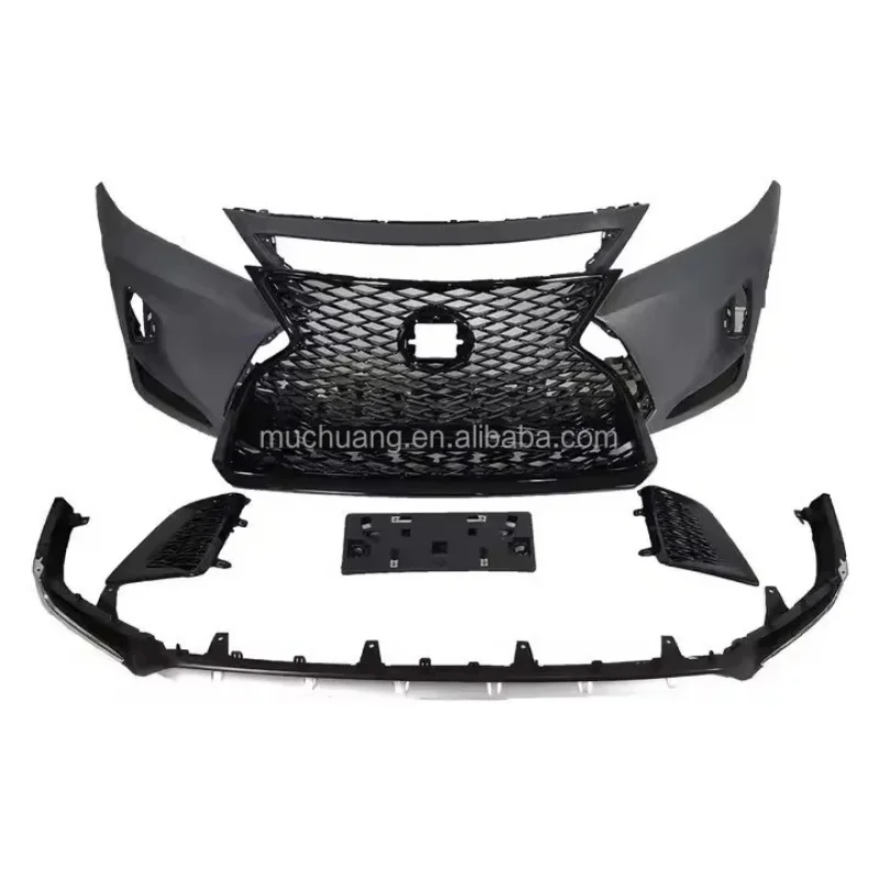 

2017 RX300 RX200T RX350 RX450H Upgrade Body Kit With New Front Bumper Assembly Grille ABS Plastic Front Lip