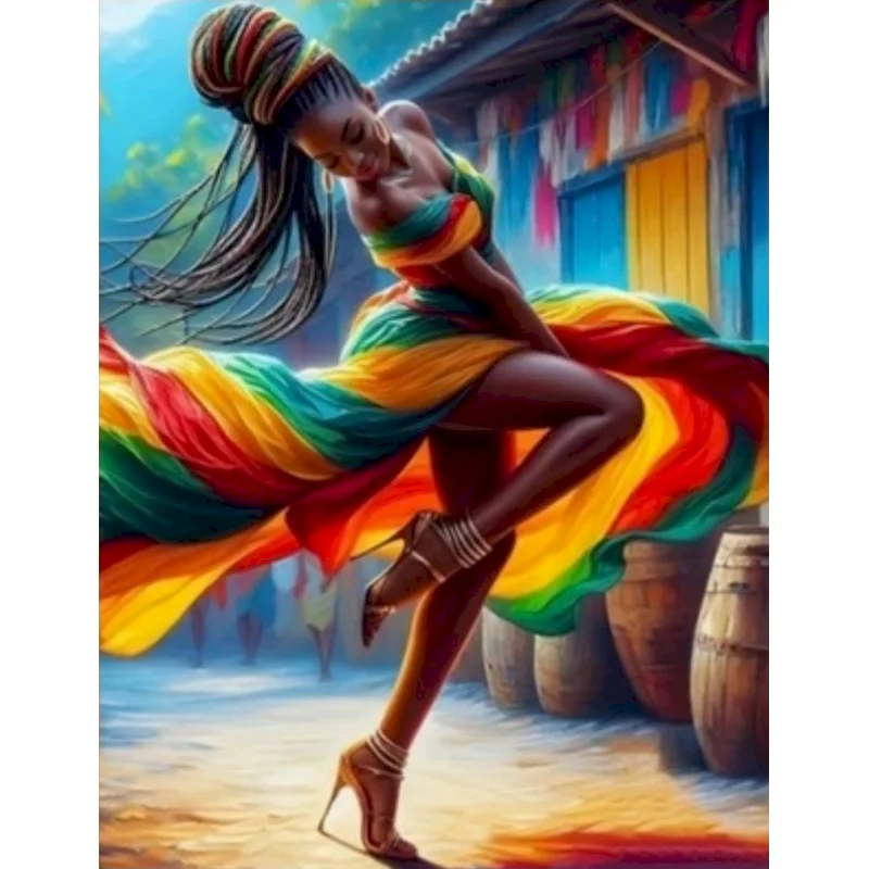 GATYZTORY Paint By Numbers For Adults Dancing Lady Painting With Numbers Kill Time Figure Drawing On Canvas Painting Numbers Uni