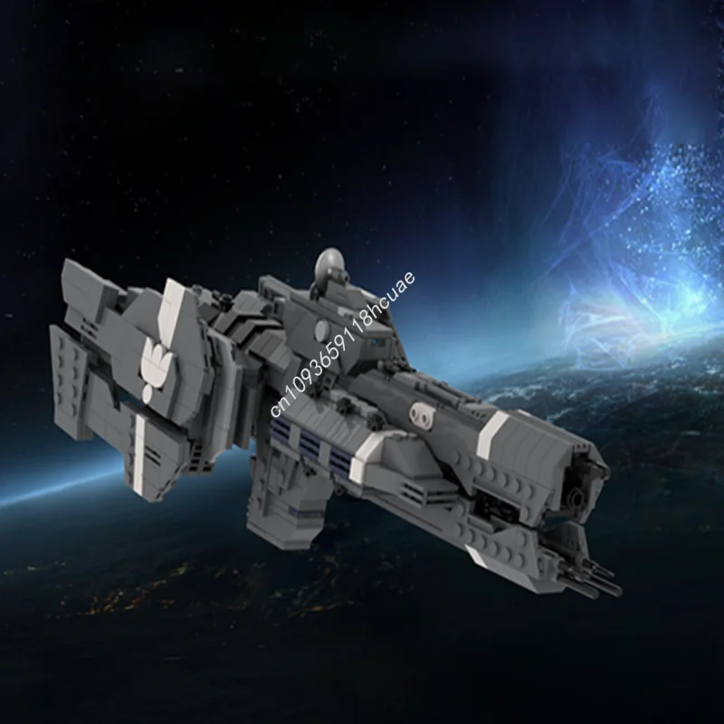 

1049pcs MOC Paris Class Heavy Frigate UNSC Gettysburg Space Model Building blocks Modular craft toys Brick Kids Christmas gifts