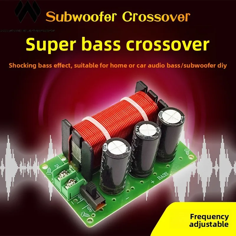 MW Audio 2pcs Bass Speaker Crossover Adjustable Frequency Point Woofer Sound Divider
