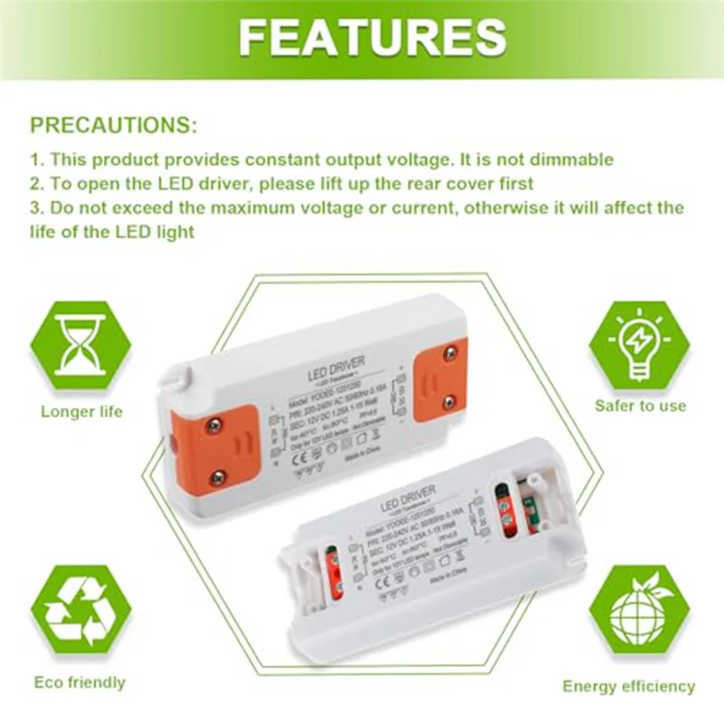 

12V 15W LED Transformer LED Low Voltage Transformer No Noise As Shown For G4 MR16 MR11 GU4 GU5.3 LED Lamp