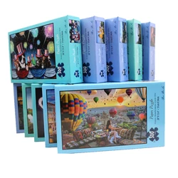 Papier puzzle Stück für Kinder Erwachsene Landschaft Tier Ölgemälde Spielzeug Puzzle Familien spiel Home Wand dekoration DIY P399