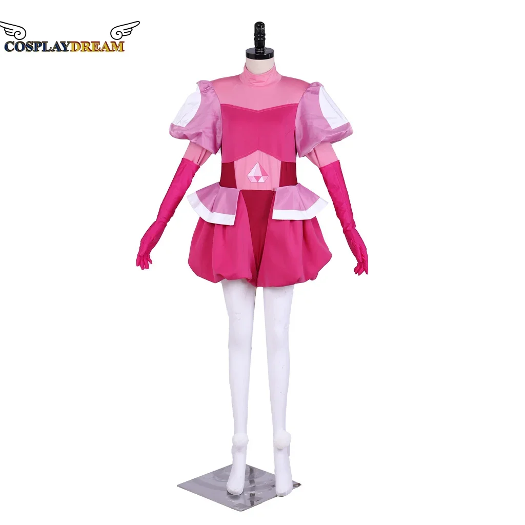 

The Movie Anime Steven Universe Spinel Gem Cosplay Costume female Dress Full Suit Sexy Pink Dress with Gloves Socks