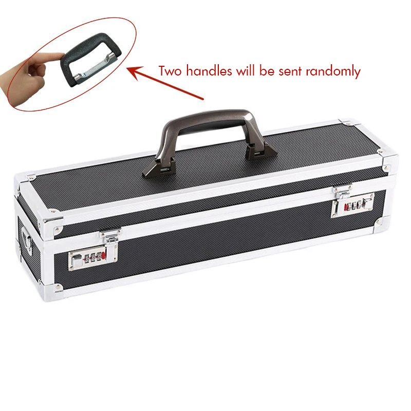 Aluminum Tool Case - Foam Insert, Storage Case Organizer with Shoulder Strap for Knives, 50cm Length X 12cm Width X 12cm Height