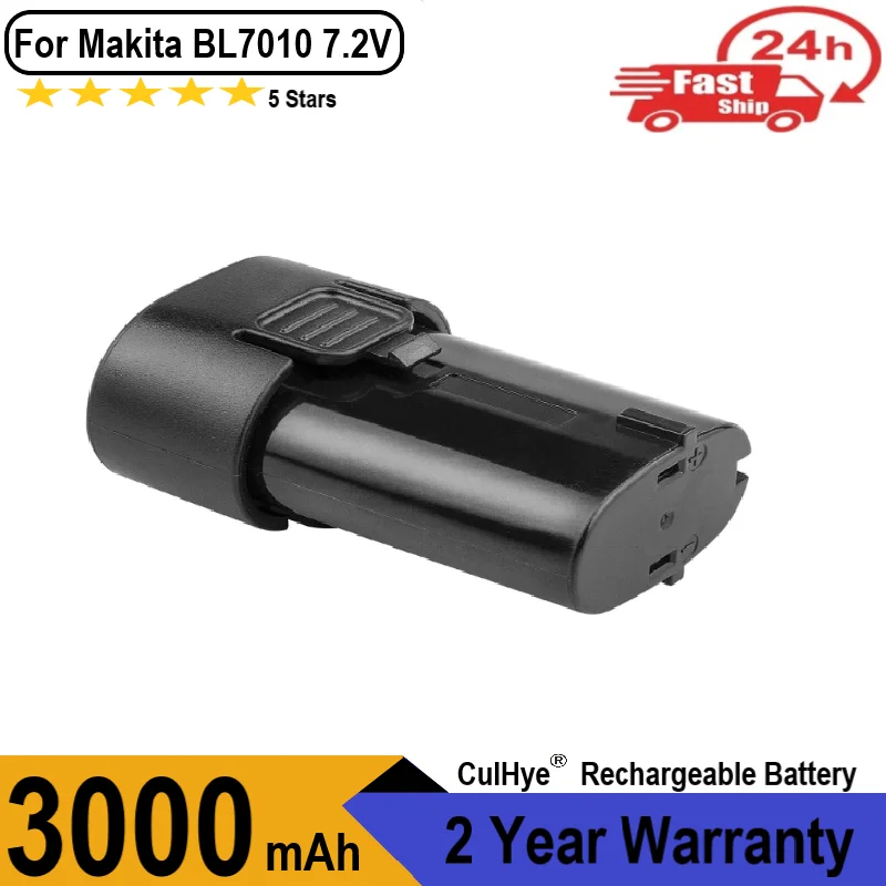 

7.2V 3000mAh BL7010 Li-ion Battery Replacement for Makita 194355-4 TD020 TD020D TD020DS DF330D ML704 TD090D Power Tools