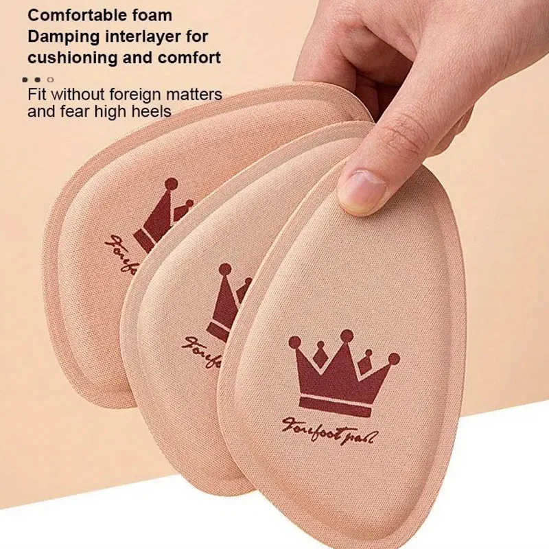4pcs Women Forefoot Pad, Insert Half Size Insoles, Non-slip Cushion, Shoe Breathable Sweat Absorbing Foot Pads
