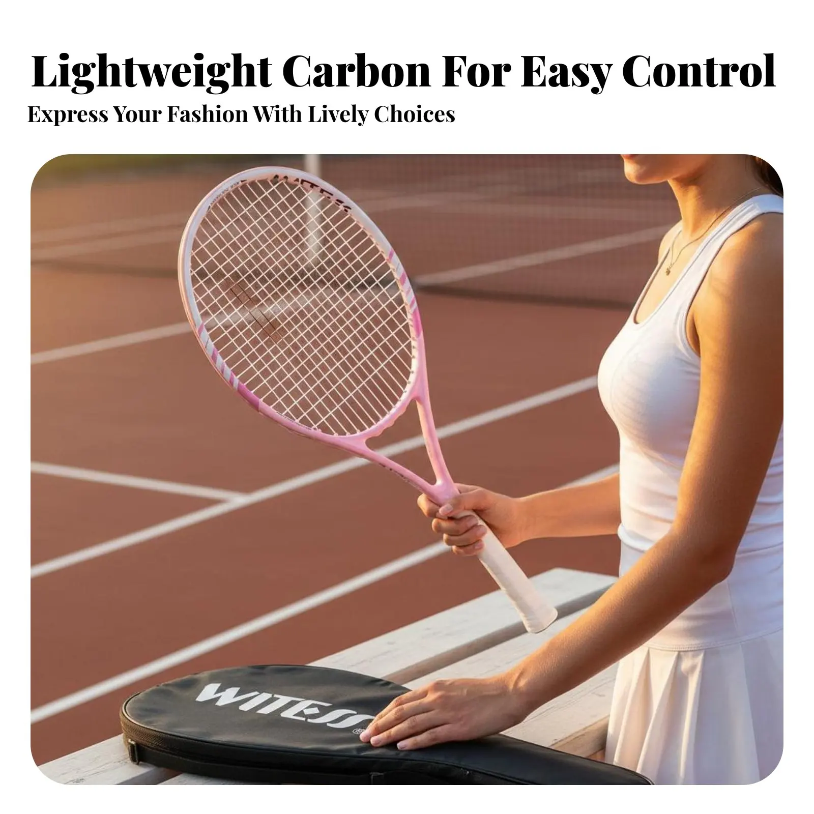 Racket Sport Racket Pre-Pre-Assembled Carbon Racket Sport Racket Sports Equipment Long-Lasting Comfortable Grip