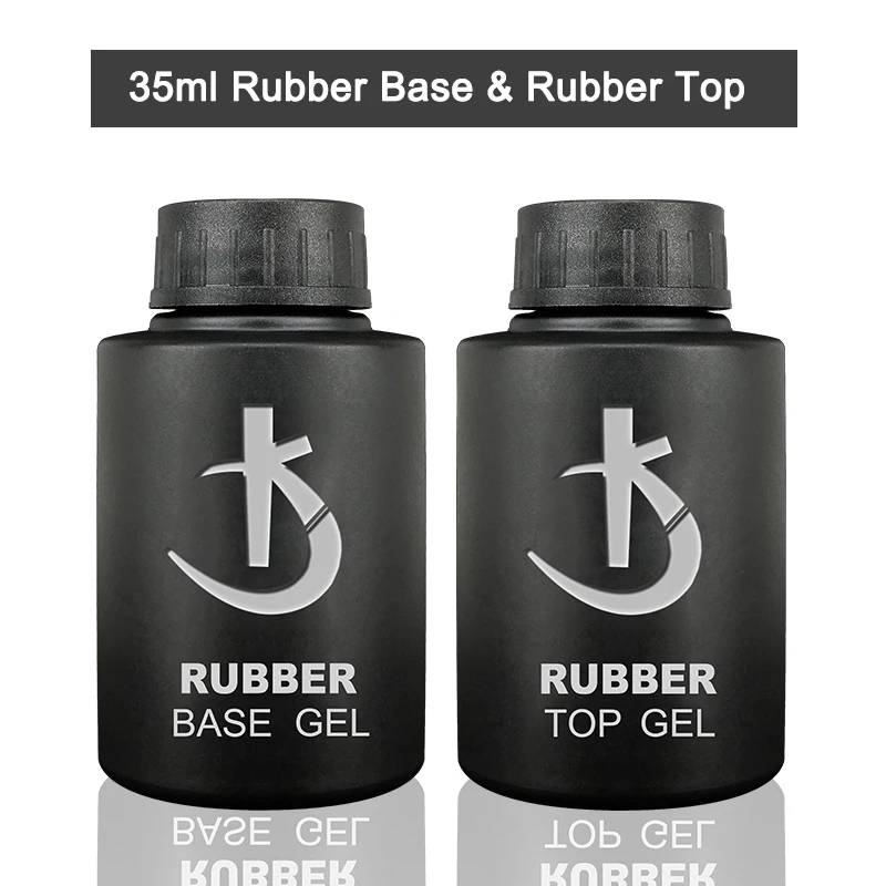 Base y top coat para esmaltes en gel KODI JYJ, imprimación sin ácido, barniz híbrido semipermanente, set con acabado mate y base de goma gruesa 3