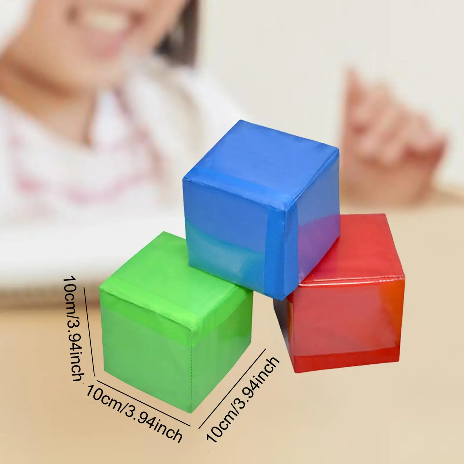 DIY Classroom Dice Educational Game Set Foam Blocks with Transparent Pocket for Teaching Math Letters Shapes