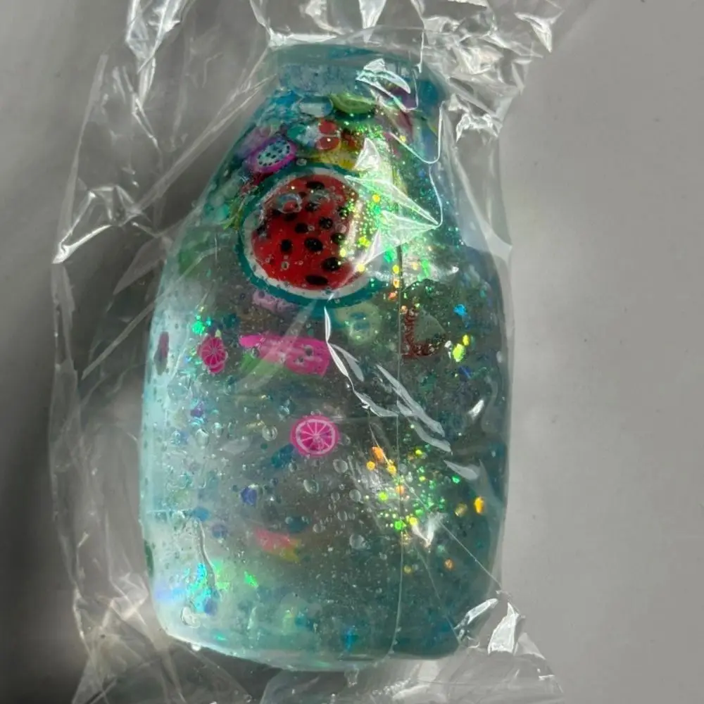 Creative Drifting Bottle Squishy Super Soft Anxiety Relief Water Bottle Squeeze TPR Sequins Realistic Bottle Pinch