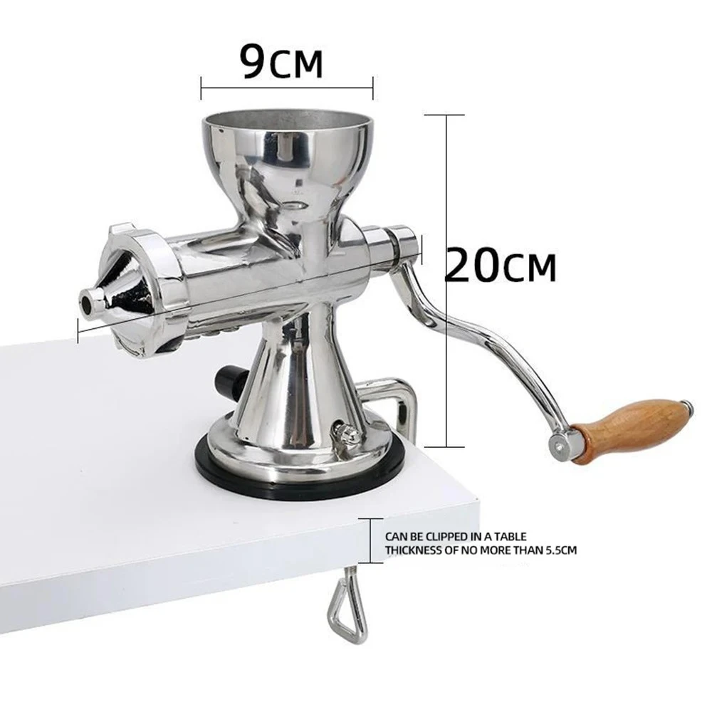 Manual Fruit Press Extractor Fresh Juicer Stainless Steel Wheatgrass Squeezer