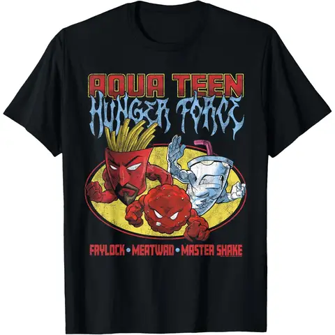 Aqua Teen Hunger Force Vintage Trio Graphic T-Shirt for Men