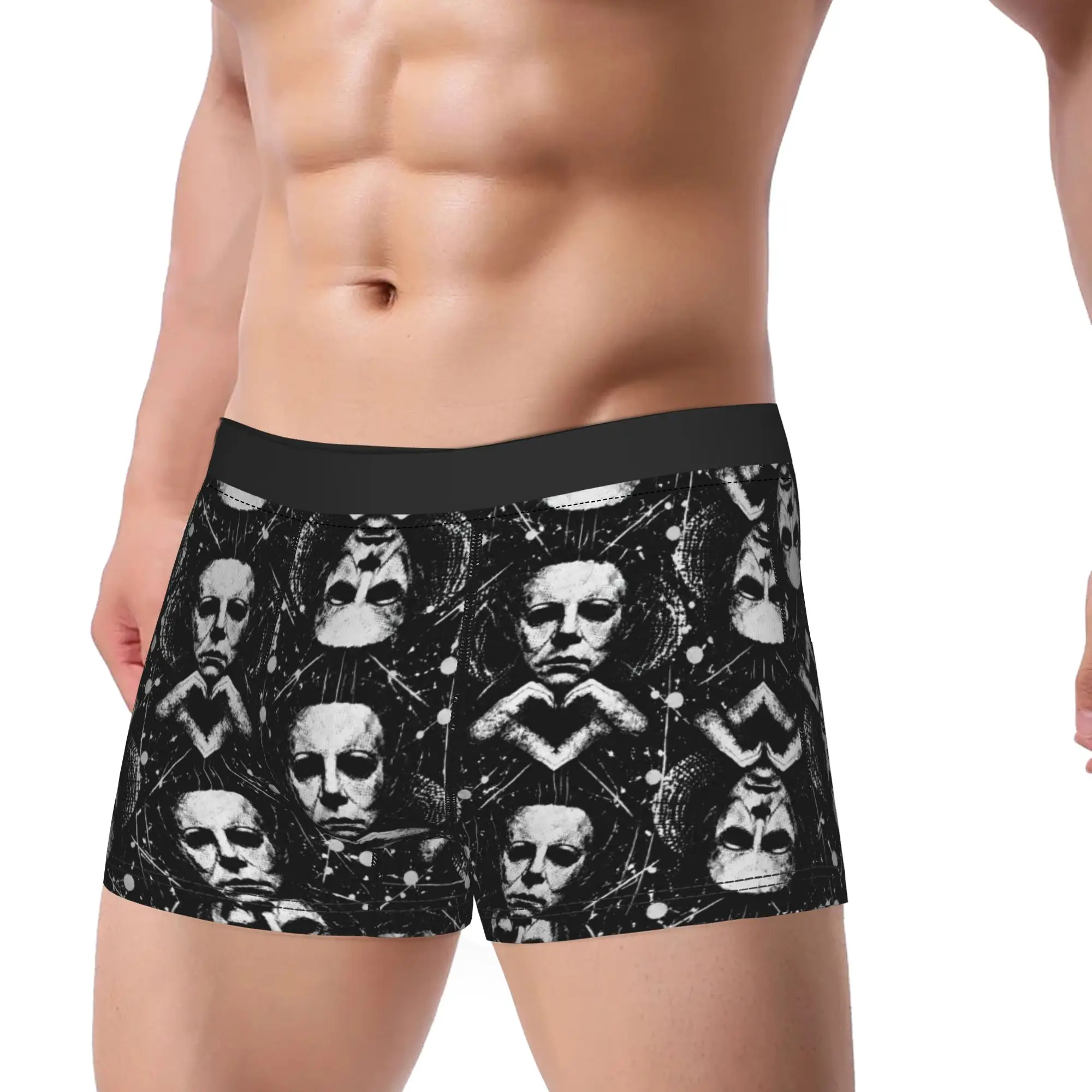 Slasher Heart Hands Creepy Halloween Graphic Masked Horror Underwear  Boxershorts Trenky Men's Underpants Sexy Soft Boxer Brief