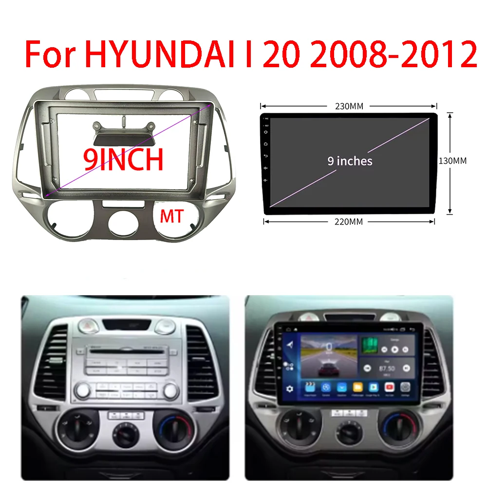 

For HYUNDAI I20 2008-2012 CAR Radio Stereo Android GPS MP5 Player 2 Din Head Unit Fascias Panel Frame Dash Cover