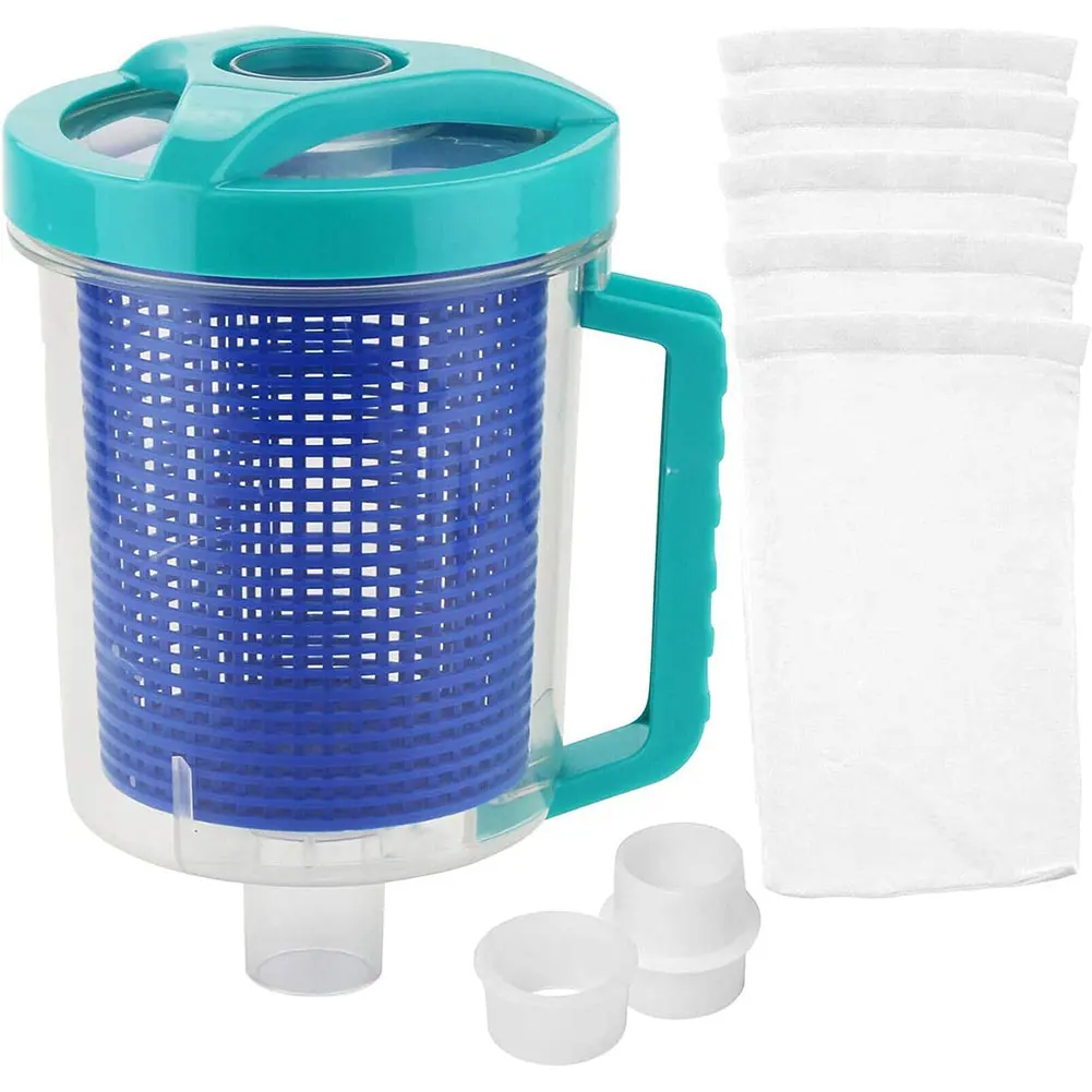 

Inline Pool Leaf Canister Pool Leaf Catcher with 5 Skimmer Socks Leaf Trap Pool Leaf Collector For Hayward W560 /Pentair R211084