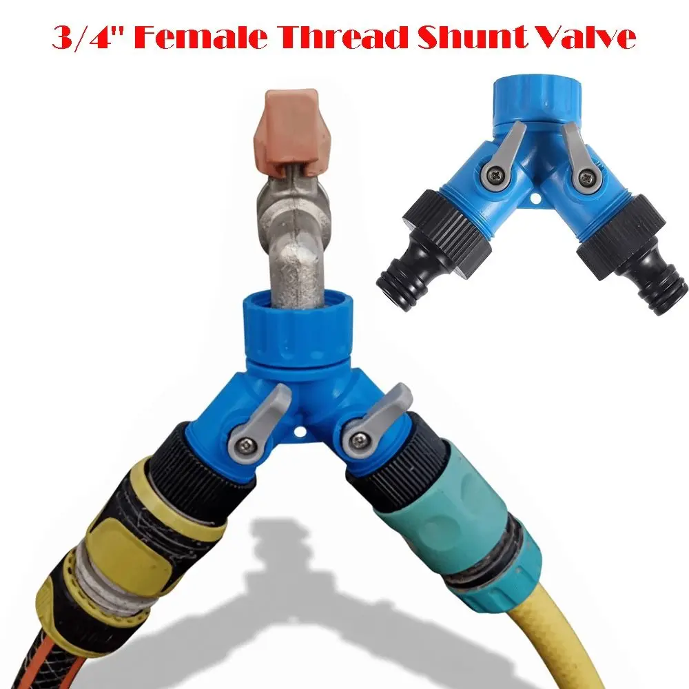 

Шунтирующий клапан с резьбой 3/4 дюйма, быстроразъемное соединение, Y-образный дизайн, разветвитель воды, контроль расхода, контроллер воды, принадлежности для полива