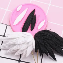 Angel Wings/Feather Silicone Mold Ultralight Clay DIY Fondant Cake Decoration Tool Soft Pottery Polymer Wing Modeling Tool